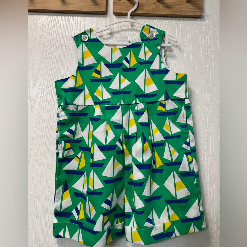 Kelly's Kids Multicolor Geometric Shortalls